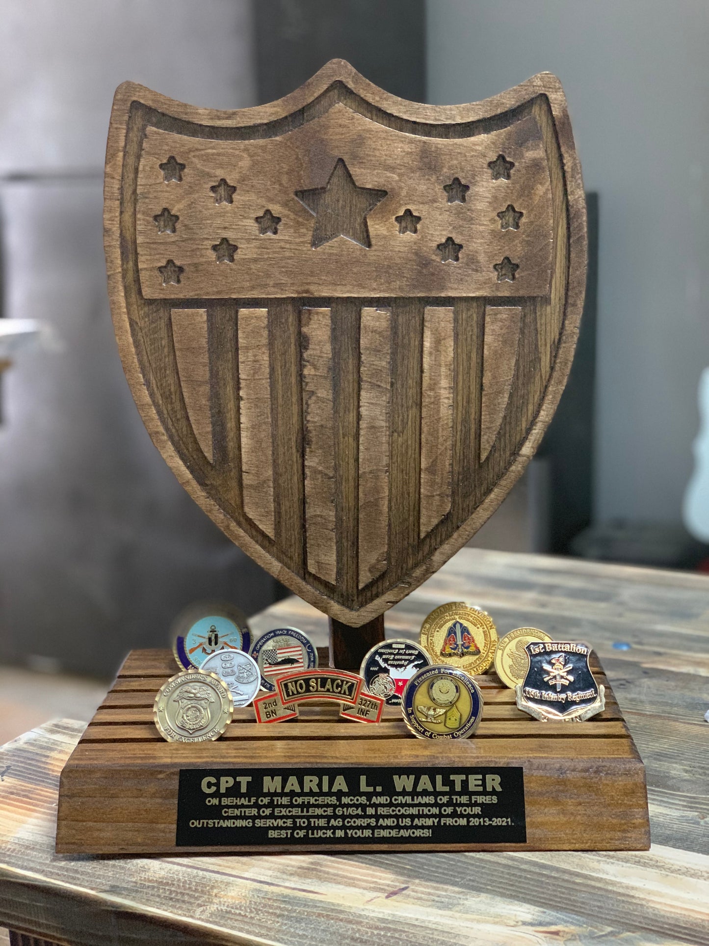 Adjutant Generals Corps Coin Stand AG