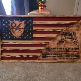 Custom Flag Coin Holder/Any Crests/Any Colors/Any Military Branch/Completely Customizable