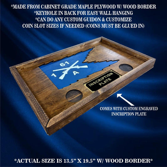 Custom Guidon Plaque: Wood Guidon Replica Military Award