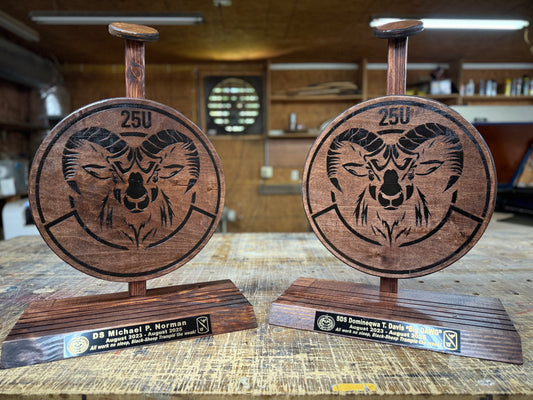 CUSTOM IMAGE / LOGO HAT & CHALLENGE COIN STAND