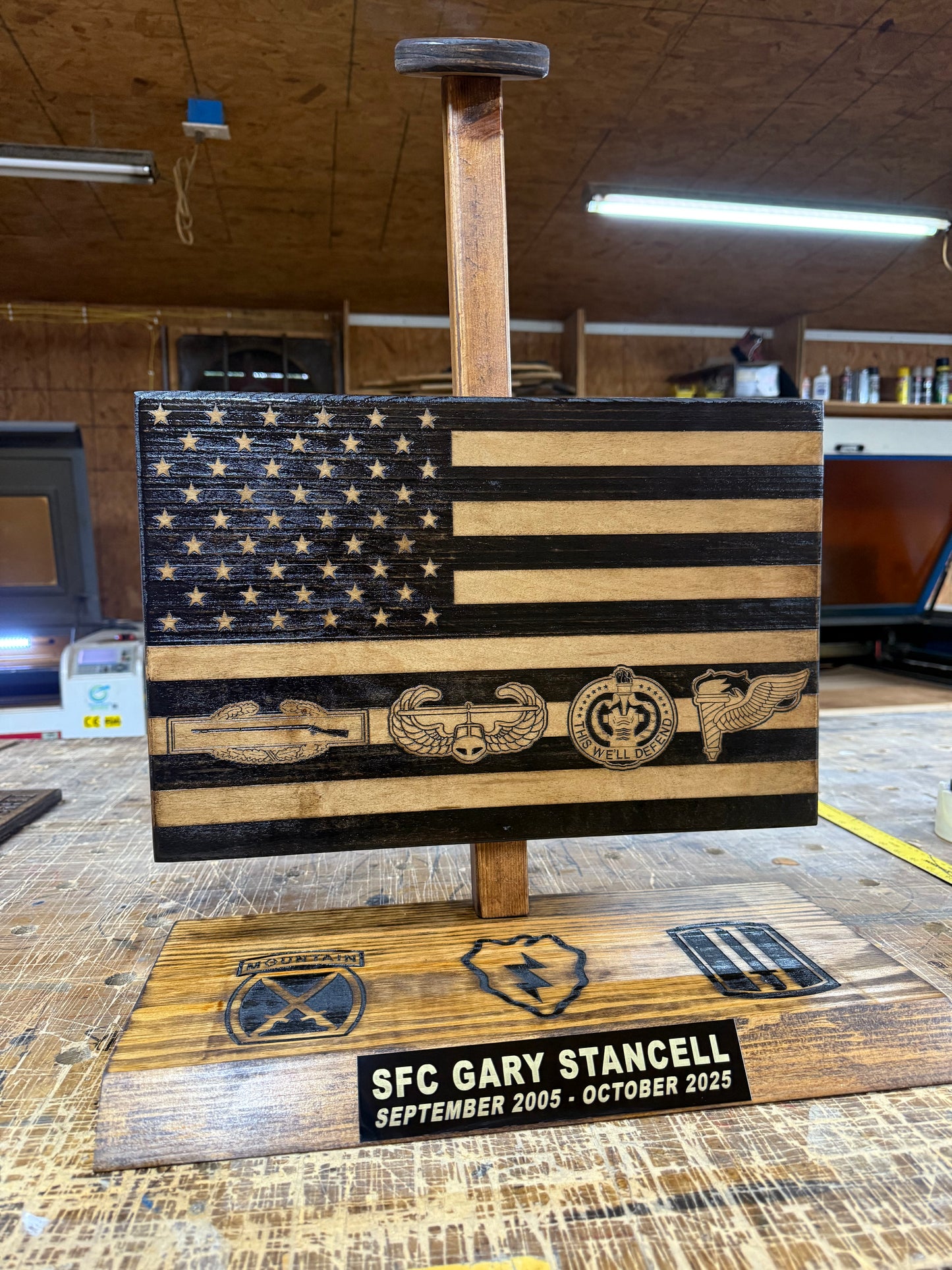 CUSTOM IMAGE / LOGO HAT & CHALLENGE COIN STAND