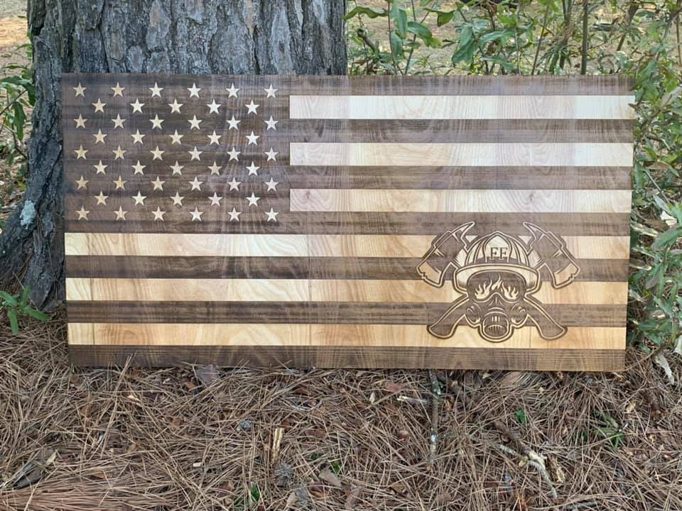 American flag custom engraved/personalized flag/patriotic/wood/any image/US flag