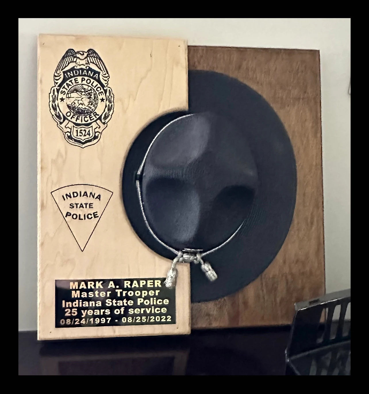 Drill sergeant hat press wall display Male or Female DS hat