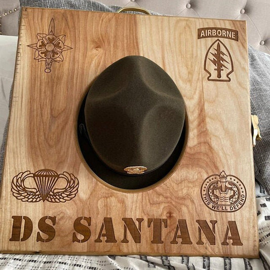 Drill Sergeant Hat Press / Custom Press / DS hat display / Army gifts displays memorabilia