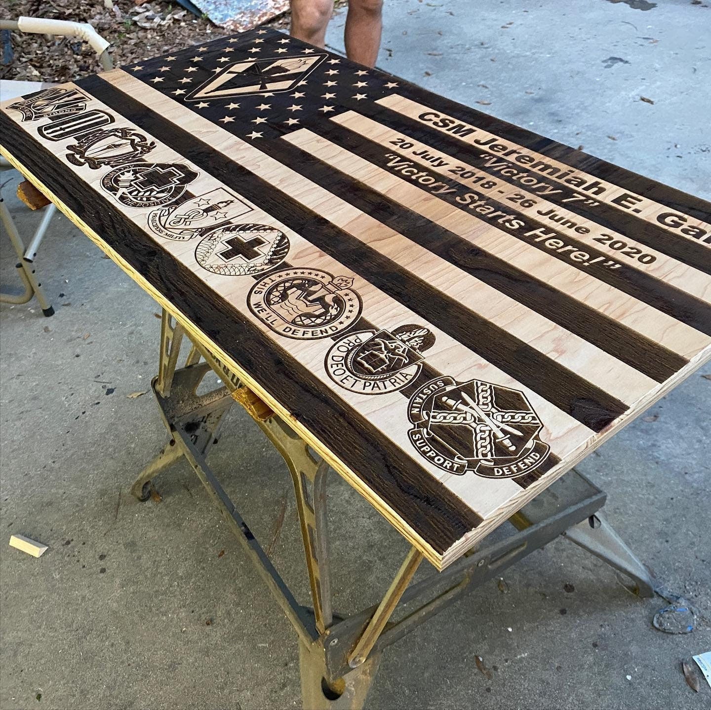 Oversized XXL American flags Custom engraved / US flag / trophy and wall decor / 4ft & 5ft flags